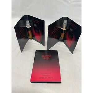 Always Red by Elizabeth Arden Set of 3 Perfume Samples .05 fl oz each